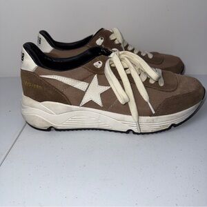 High Quality Star Brown and White Sneakers
